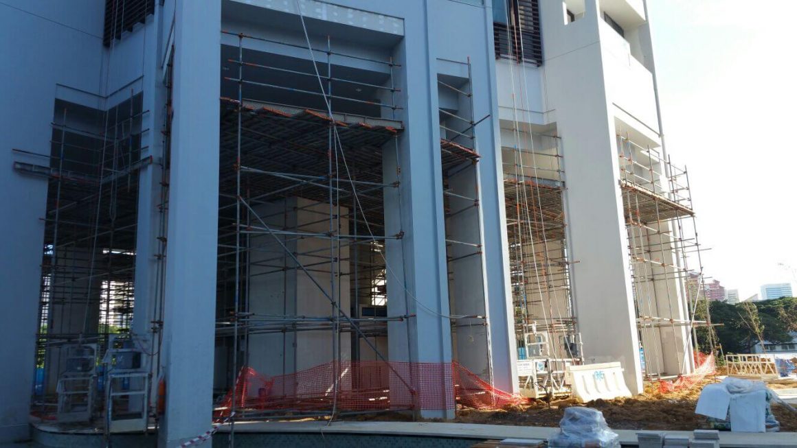 Birdcage scaffold @ The Crest (2)